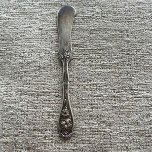 Antique Wm Rogers Poppy Silver Plate Butter Spreader Knife Pat 1908 Art Nouveau